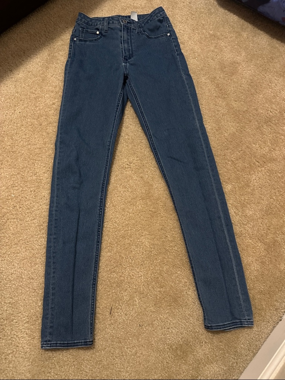 Classic High-Rise Skinny Jeans - Dark Blue